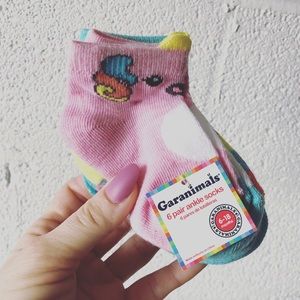 Garanimals Unicorn & Rainbow 6-PK socks NWT
